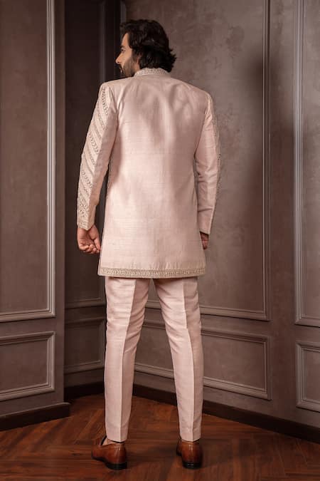 AMRIN KHAN Cutdana Sequin Work Bandhgala Set 