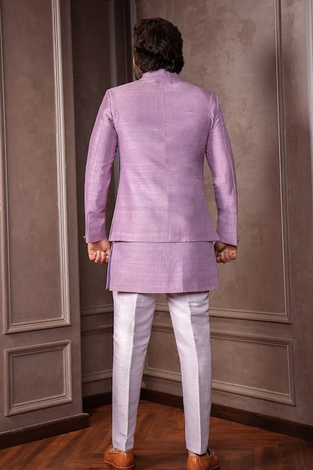 AMRIN KHAN Cutdana Bead Work Bandhgala Set 