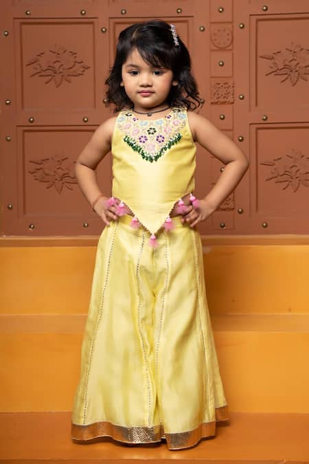 Kirti Agarwal - Pret N Couture Embroidered Top & Palazzo Set 