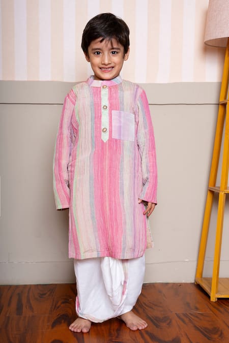 Kirti Agarwal - Pret N Couture Striped Kurta & Dhoti Pant Set 