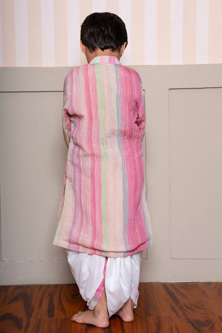 Kirti Agarwal - Pret N Couture Striped Kurta & Dhoti Pant Set 