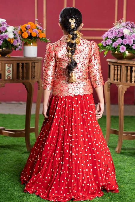 Kirti Agarwal - Pret N Couture Brocade Woven Jacket & Lehenga Set 