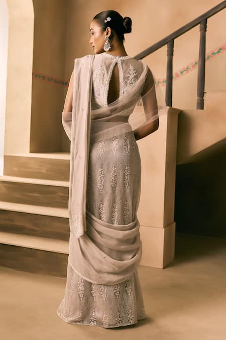 1999ad By Amita & Deepak Embroidered Draped Lehenga Set 