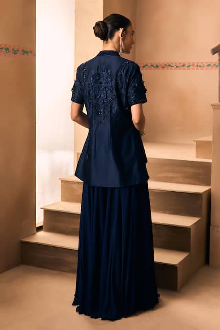 1999ad By Amita & Deepak Embroidered Jacket & Sharara Set 