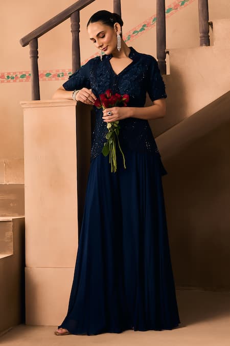 1999ad By Amita & Deepak Embroidered Jacket & Sharara Set 