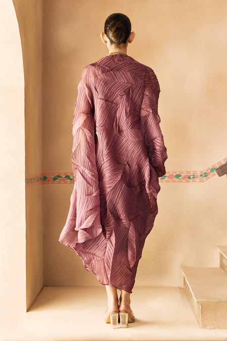 1999ad By Amita & Deepak Crush Organza Draped Dress 