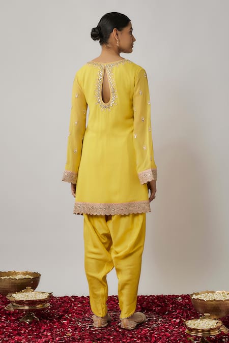 Renee label Noorah Zari Embroidered Kurta Dhoti Pant Set 