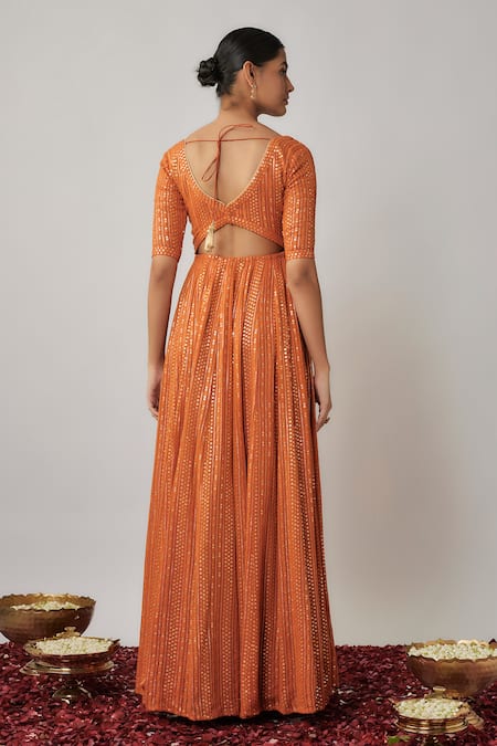 Renee label Zareena Thread Embroidered Anarkali With Dupatta 