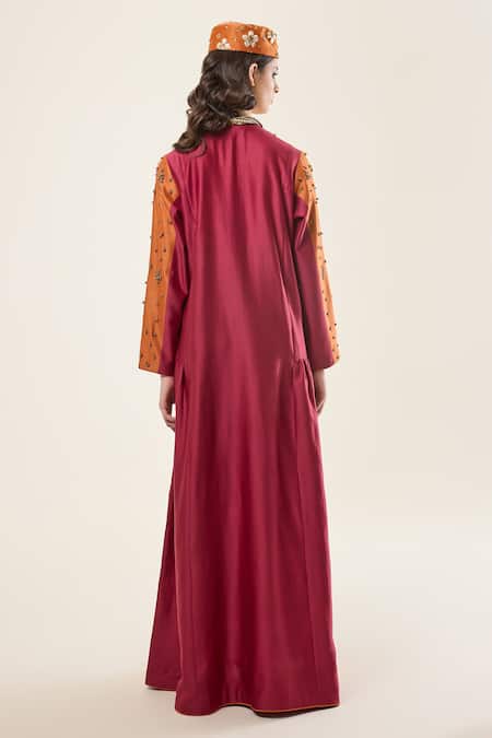 RICHA AHLUWALIA Beads Embroidered Abaya Dress 