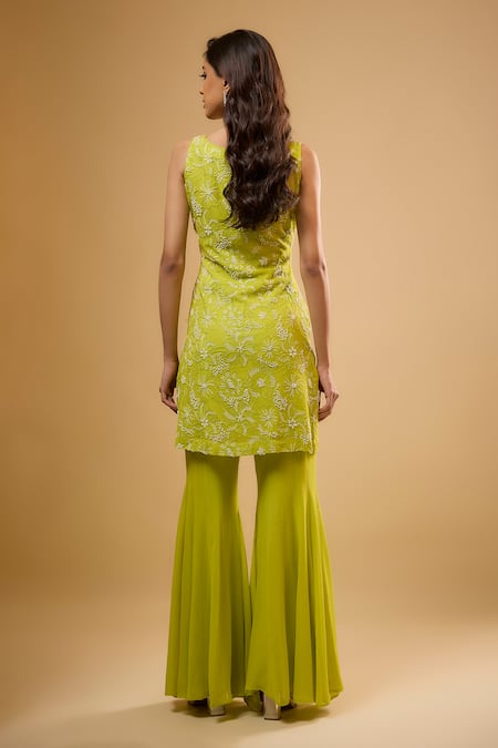 Renee label Sia Embroidered Kurta Sharara Set 