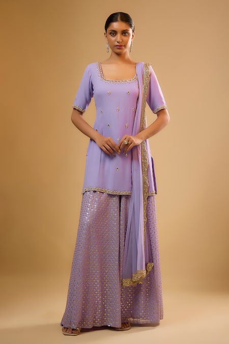 Renee label Anahita Embroidered Kurta Sharara Set 