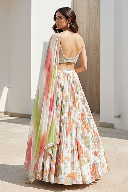 Basanti - Kapde Aur Koffee Ivory Elysian Embroidered Lehenga Set 