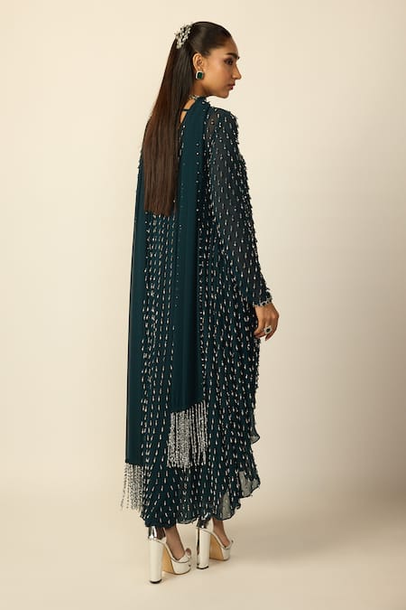 Vvani by vani vats Drop Embellished Kurta Dhoti Pant Set 