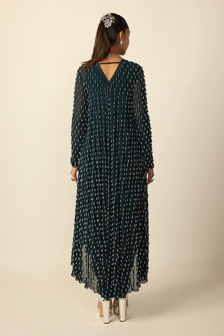 Vvani by vani vats Drop Embellished Kurta & Dhoti Pant Set 