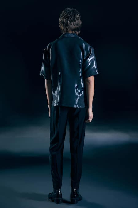 Nirmooha Orion Eclipse Glass Satin Shirt & Trousers Set 