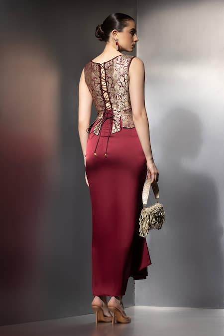 Label Muslin Valencia Scalloped Corset Set 