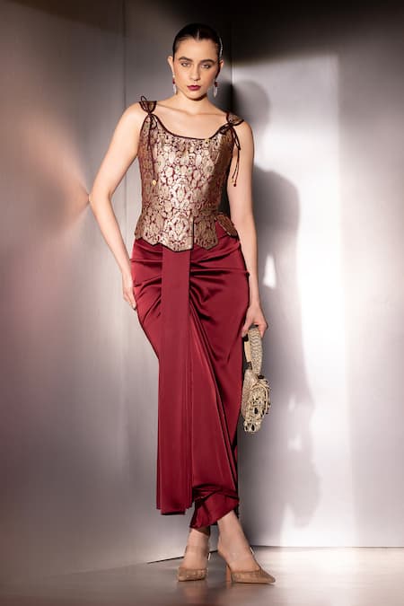 Label Muslin Valencia Scalloped Corset Set 