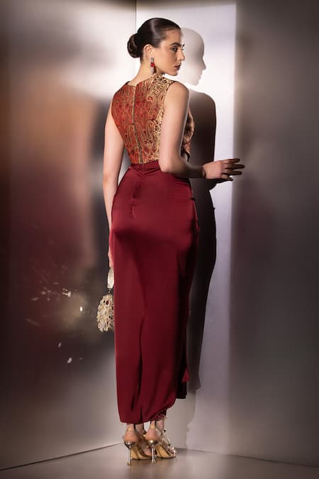 Label Muslin Isadora Shadow Line Brocade Corset Set 