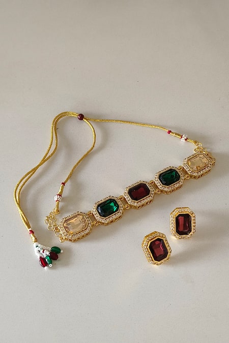 Bblingg Araana Crystal Studded Choker Set 