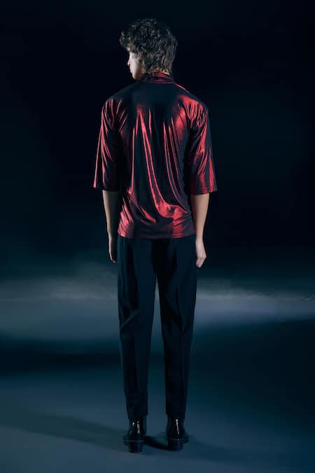 Nirmooha Altair Flame Red Lycra Shirt 