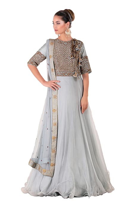 Neha Khullar Embroidered Anarkali with Dupatta 