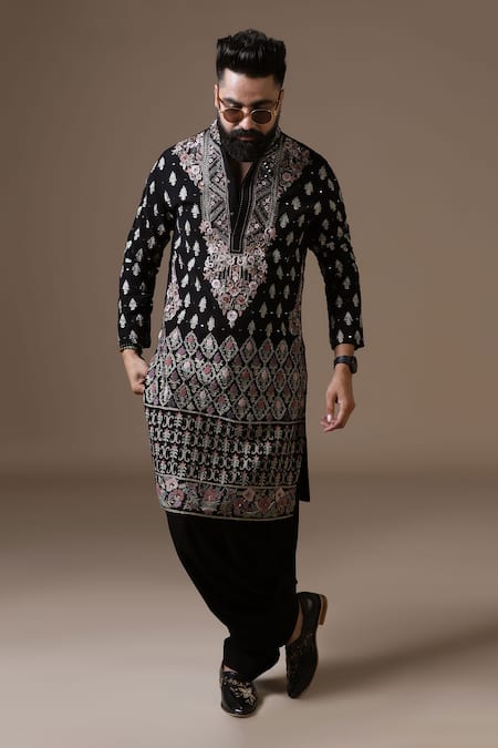 Courtyard By Abhi Resham Embroidered Kurta Set 