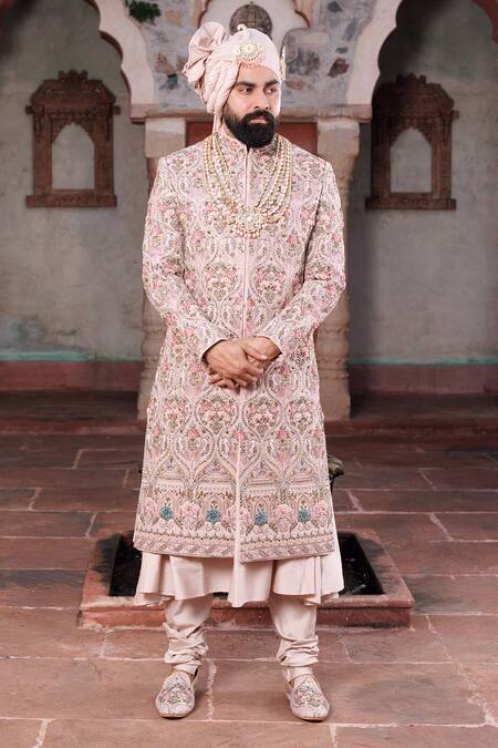 Shop_Courtyard By Abhi_Silk Embroidery, Beads Cd009_dq6shfn87doik6 _Online_at_Aza_Fashions