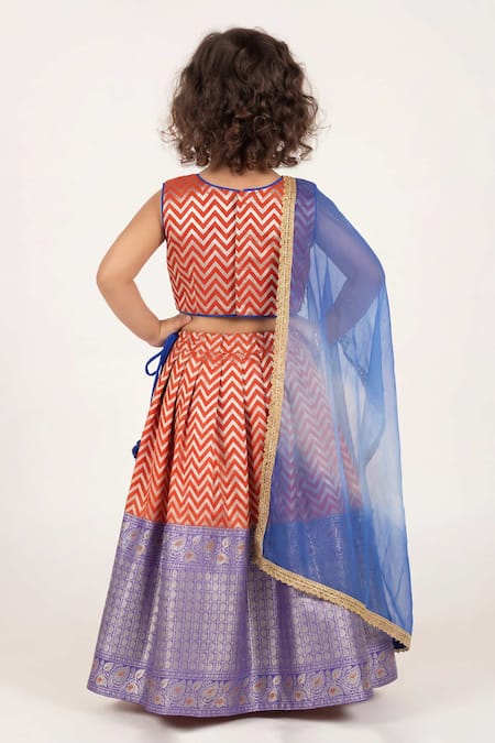 Maaikid Chevron Pattern Lehenga Set 