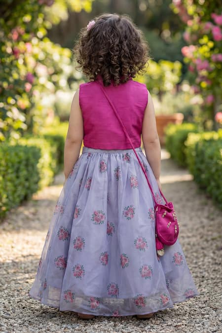 Maaikid Floral Print Lehenga Set 