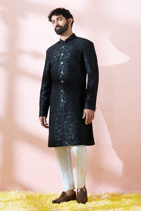 Arihant Rai Sinha Geometric Pattern Sherwani & Pant Set 
