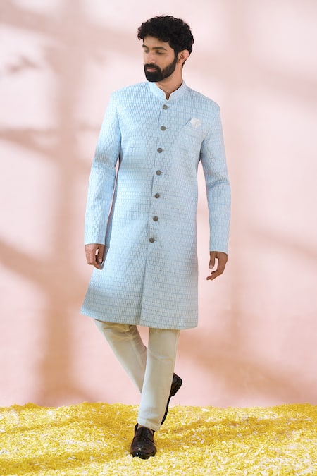 Arihant Rai Sinha Thread Sequin Embroidered Sherwani & Pant Set 