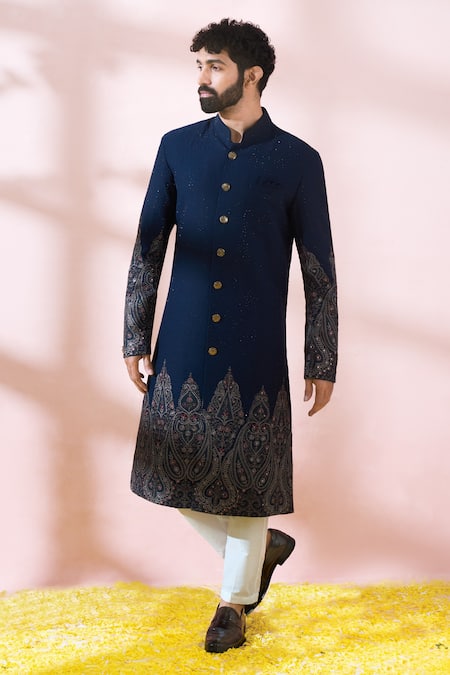 Arihant Rai Sinha Threadwork Sherwani & Pant Set 