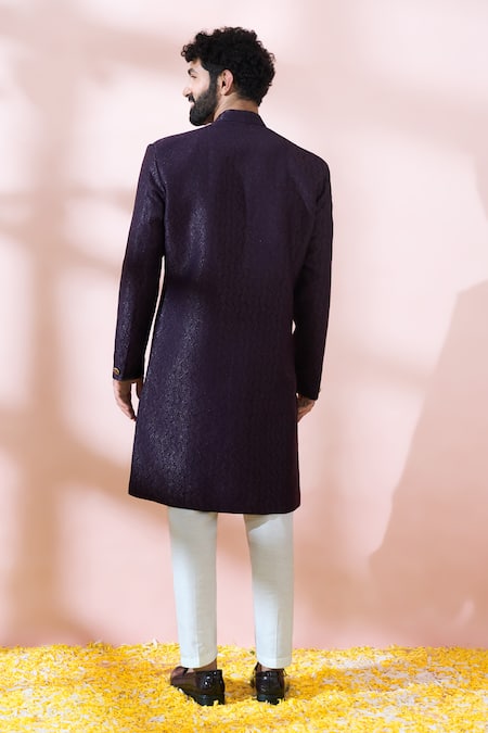 Arihant Rai Sinha Geometric Pattern Sherwani & Pant Set 