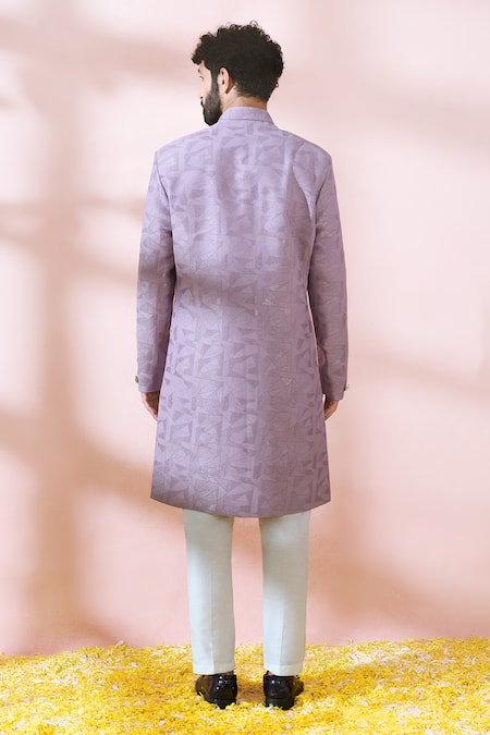 Arihant Rai Sinha Geometric Pattern Sherwani & Pant Set 