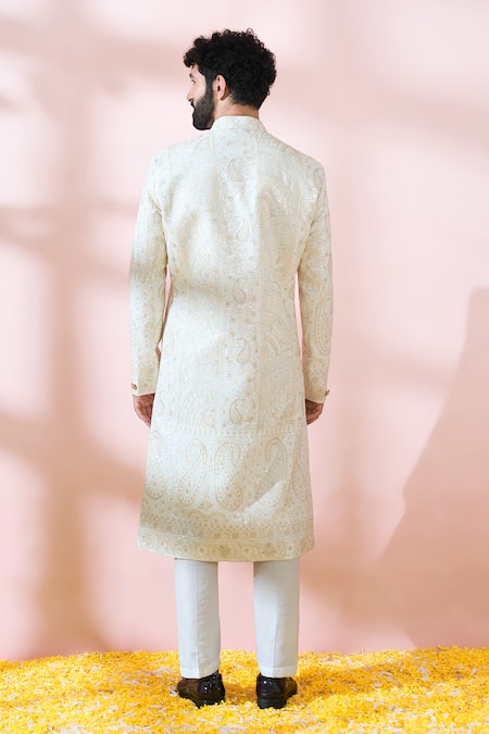 Arihant Rai Sinha Thread Sequin Paisley Sherwani & Pant Set 