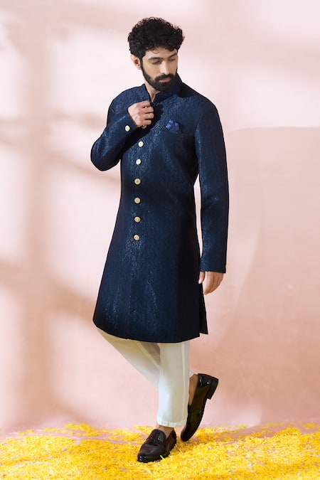 Arihant Rai Sinha Geometric Pattern Sherwani & Pant Set 