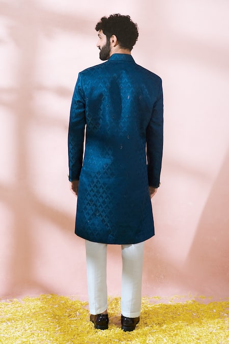 Arihant Rai Sinha Geometric Pattern Sherwani & Pant Set 