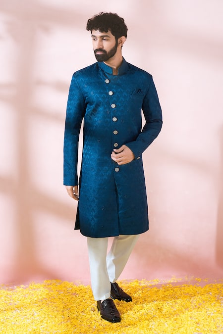 Arihant Rai Sinha Geometric Pattern Sherwani & Pant Set 