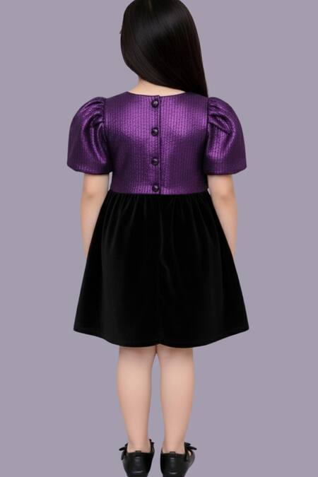 Lil Drama Velvet Puff Sleeve Top & Skirt Set 