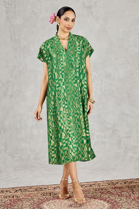 Shivani Bhargava Geometric Pattern Midi Dress 