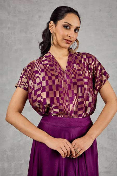 Shivani Bhargava Geometric Pattern Blouse 