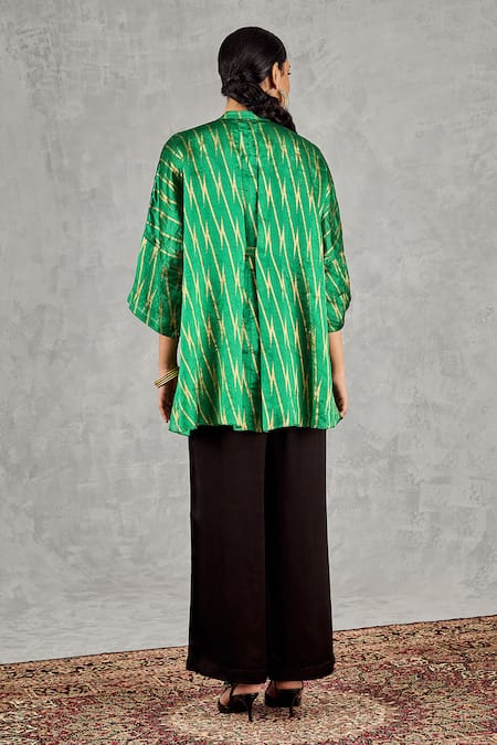 Shivani Bhargava Zari Ikat Pattern Tunic 