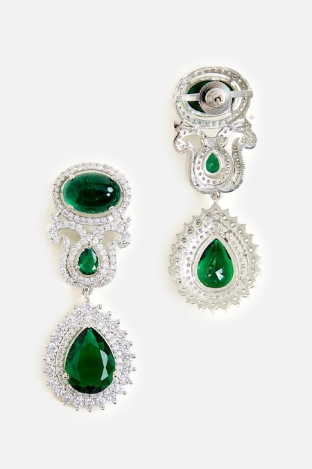 Buy Vivinia By Vidhi Mehra Green Pearls, Stones, Crystals And Statement Necklace Set Online at Aza Fashions Buy_Vivinia By Vidhi Mehra_Green Pearls, Stones, Crystals And Statement Necklace Set _Online_at_Aza_Fashions