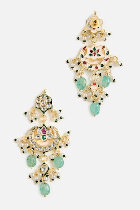 Buy Vivinia By Vidhi Mehra Green Beads, Pearls, Stones Beaded Kundan Choker Set Online at Aza Fashions Buy_Vivinia By Vidhi Mehra_Green Beads, Pearls, Stones Beaded Kundan Choker Set _Online_at_Aza_Fashions