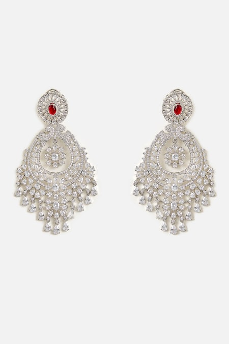 Vivinia By Vidhi Mehra Cubic Zirconia Embellished Chandeliers 