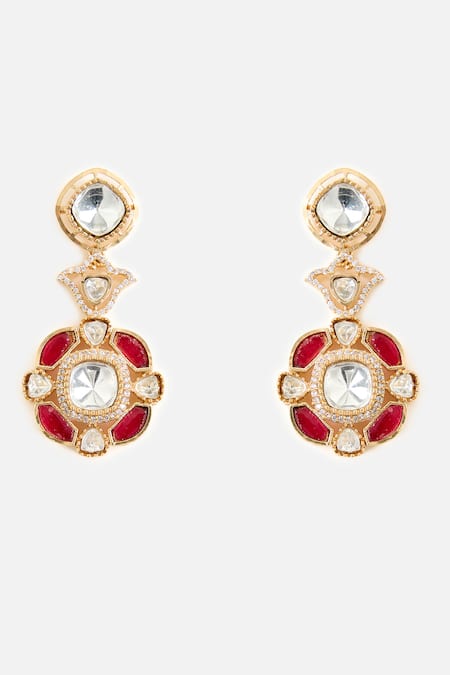 Vivinia By Vidhi Mehra Gold Plated Stones, Sequins And Kundan Necklace Set Online at Aza Fashions Vivinia By Vidhi Mehra_Gold Plated Stones, Sequins And Kundan Necklace Set _Online_at_Aza_Fashions