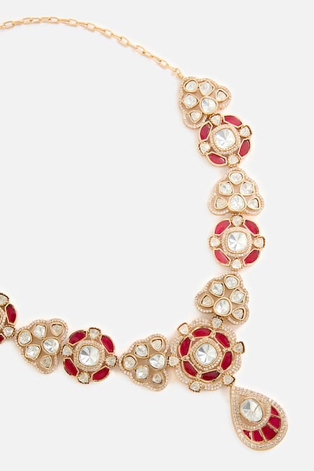 Buy Vivinia By Vidhi Mehra Gold Plated Stones, Sequins And Kundan Necklace Set Online at Aza Fashions Buy_Vivinia By Vidhi Mehra_Gold Plated Stones, Sequins And Kundan Necklace Set _Online_at_Aza_Fashions