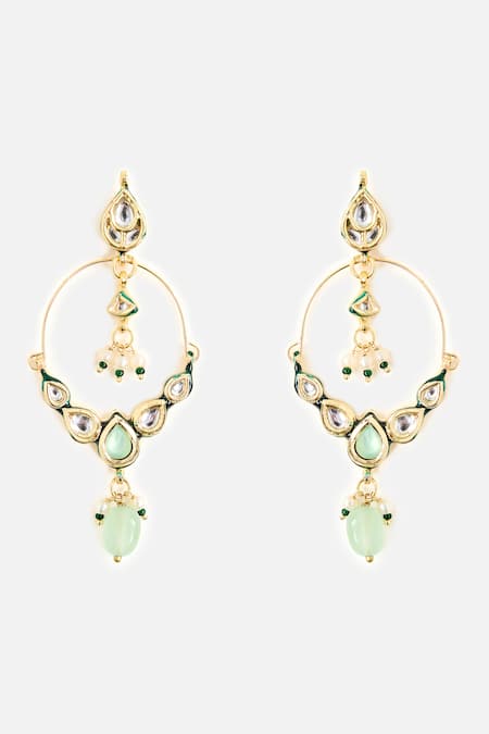 Vivinia By Vidhi Mehra Polki Embellished Earrings 