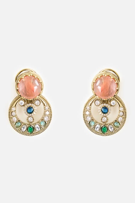 Vivinia By Vidhi Mehra Gold-Plated Statement Earrings 