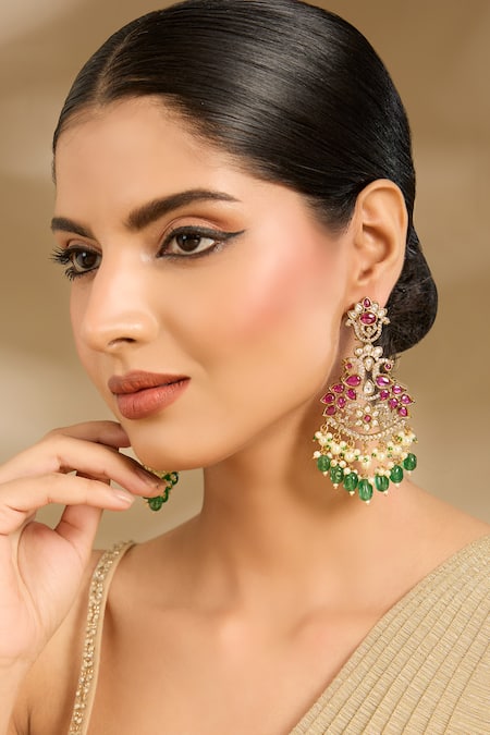 Vivinia By Vidhi Mehra Bead Embellished Chandeliers 